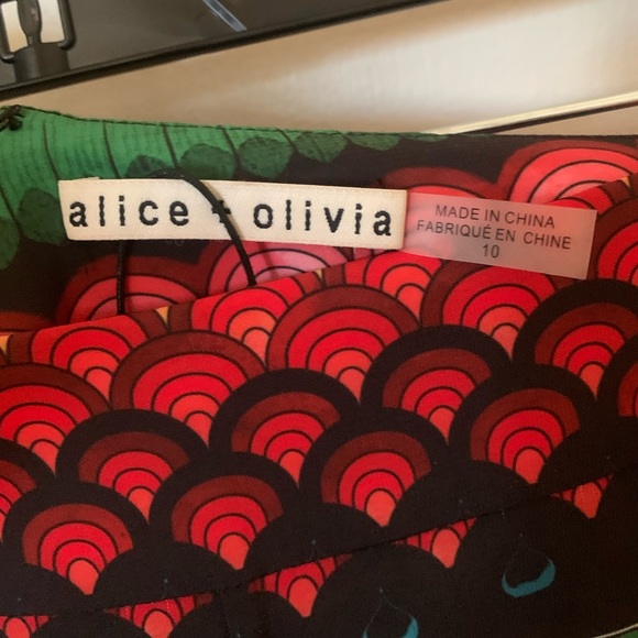 NWT Alice + Olivia Athena High Waited Geo Pants - Picture 7 of 9